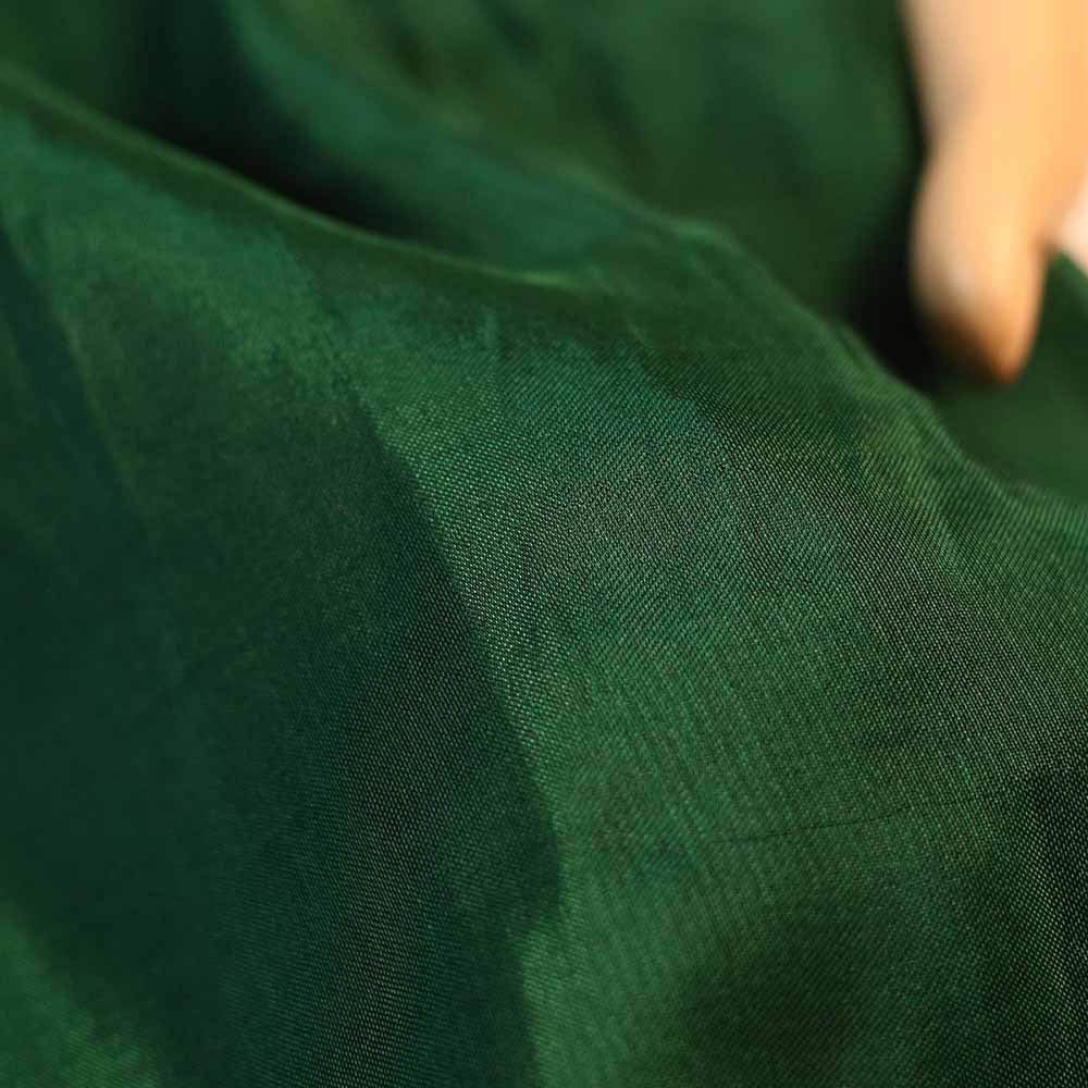 Bottle Green Dyed Crepe Fabric