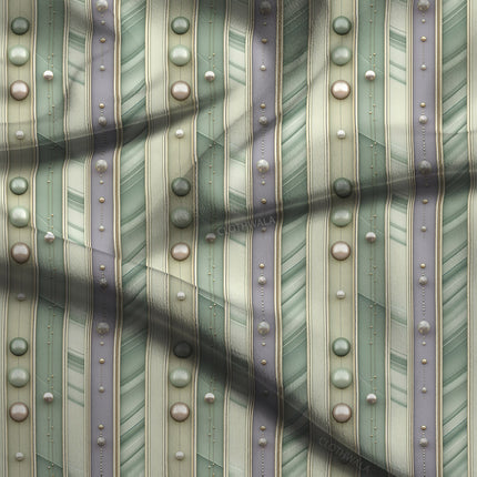 Must-Have Pinstripe Modern Vintage Pearl Soiree Soft Crepe Printed Fabric