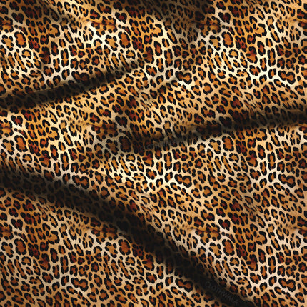 Limited Edition Leopard Animal Essence Soft Crepe Printed Fabric