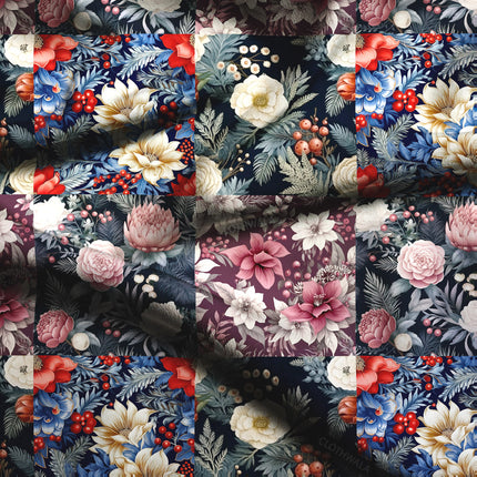 Latest Blossom Floral - Patchwork Elegance Patchwork Quilt Soft Crepe Printed Fabric