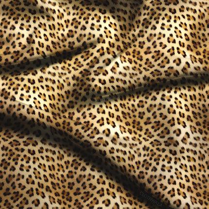 Limited Edition Animal Cheetah Chic Charm Soft Crepe Printed Fabric