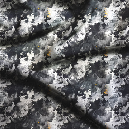 Trendsetting Abstract Smoke Whisper Soft Crepe Printed Fabric