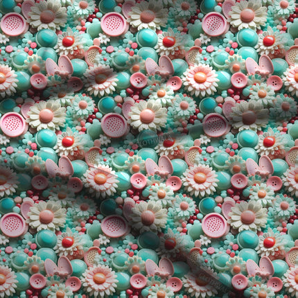 Luxury Candy Playful Patterns Bloom Soft Crepe Printed Fabric