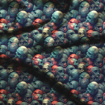 Sought-After Pixel Abstract Phantasm Soft Crepe Printed Fabric