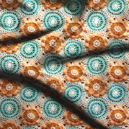 Hotpick Tidal Lacework Odyssey Soft Crepe Printed Fabric