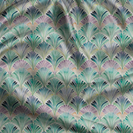 Premium Seashell Nautical Serenade uSoft Satin Printed Fabric