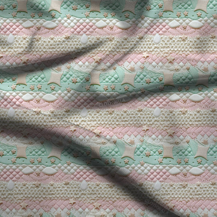 Elite Sweet Abstract macaron Soft Crepe Printed Fabric
