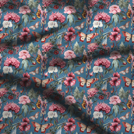 Luxury Garden Botanical Gala Soft Crepe Printed Fabric