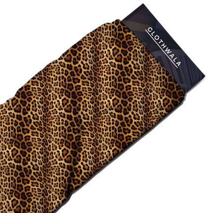 Limited Edition Animal Leopard Luxury Soft Crepe Printed Fabric
