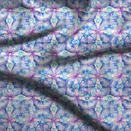 Luxury Enchanted Floral Midnight Soft Crepe Printed Fabric