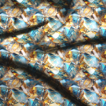 Latest Crystal Glamour - Luxe Cascade Dreams Soft Crepe Printed Fabric