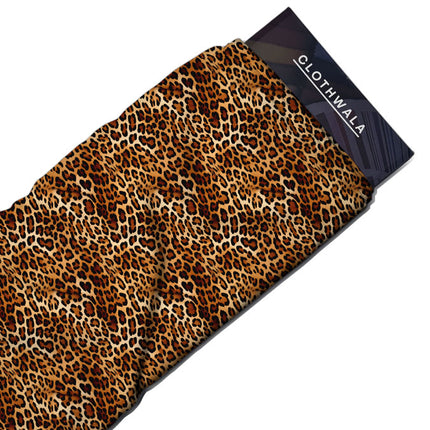 Limited Edition Leopard Animal Essence Soft Crepe Printed Fabric