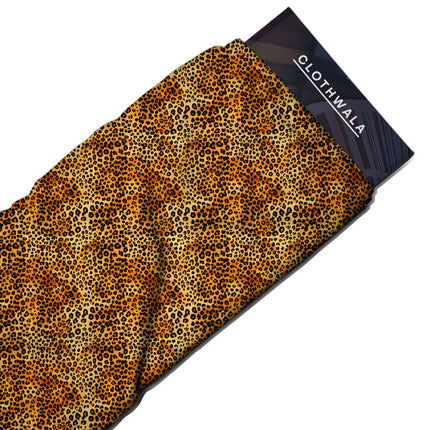 Limited Edition Cheetah's Animal Dawn Soft Crepe Printed Fabric