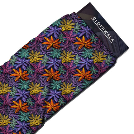 Exclusive Psychedelic Nature-Inspired. Starbursts Soft Crepe Printed Fabric